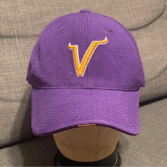 Vintage 90’s Nike Minnesota Vikings Purple Wool Fitted Hat Cap NFL 7 1/4 - Picture 1 of 9